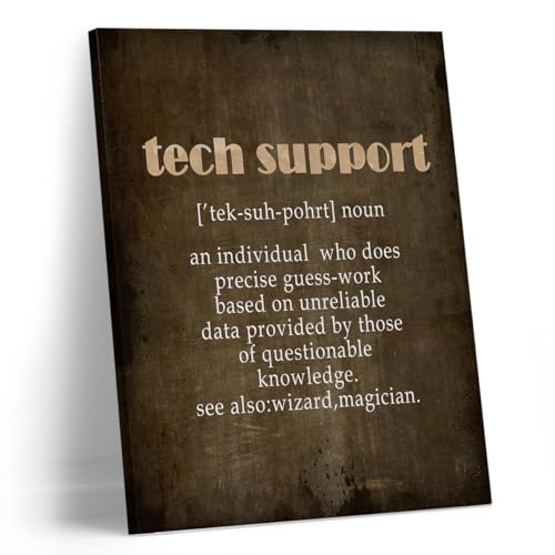 AEHIE Technology Classroom Decor, Tech Support Definition Wall Art, Office Decor, The Office Poster Technical Support Print Framed Canvas Wall Art 1114