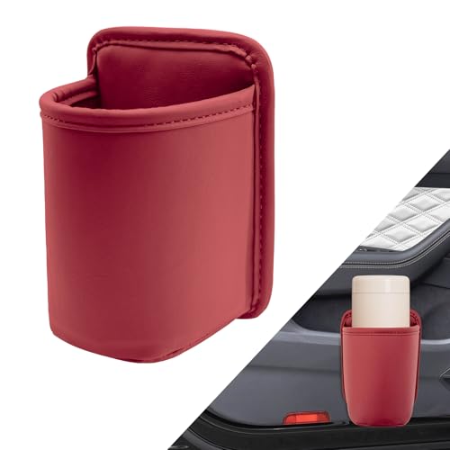 Large Car Door Cup Holder, Clip On Car Cup Holder, Auto Clip on Door Back Seat Extra Drink Holders, Automotive Accessories Water Bottle Organizer Mount Universal for Most Vehicles (Red) - color: Red