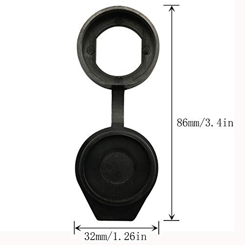 6pcs 22m Black Door Lock Dust Cover Rubber Waterproof Caps Prevent Dust, Enhance Cam Lock Life Plastic Material