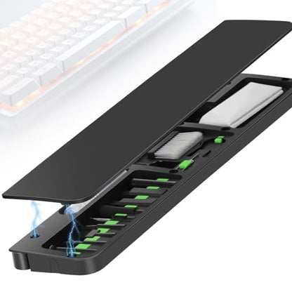Keyboard Wrist Rest with Cleaning Kits,Palm Pad for Pain Relief, Wrist Support for Long Hours of Work, Gaming,Studying,Black 14.17'' Wrist Rest for 85% Mechanical Keyboard