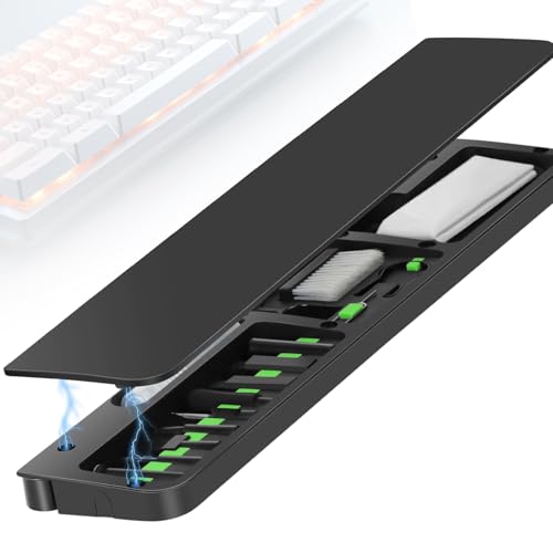 Keyboard Wrist Rest with Cleaning Kits,Palm Pad for Pain Relief, Wrist Support for Long Hours of Work, Gaming,Studying,Black 14.17'' Wrist Rest for 85% Mechanical Keyboard