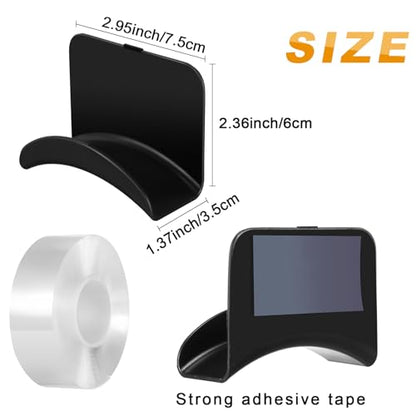 Wonderjune 12 Pcs Headphone Wall Hangers Adhesive Gaming Headset Holder Hooks for Wall Mount Strong Universal Stand Hooks for Most Headphone Controller, Hat, Baseball Caps, Door, Closet (Black) - color: Black