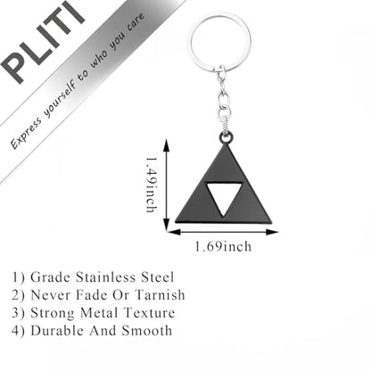 PLITI Video Game Inspired Gift Video Game Lover Gift Triangle Symbol Keychain For Gamer - color: Triangle Kybl