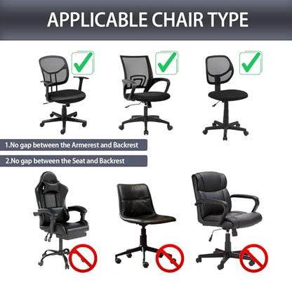 Stretch Jacquard Office Chair Cover, Removable Washable Desk Chair Cover, Anti-dust Seat Cushion Protectors - Dark Grey - color: Dark Grey, size: Chair Seat Cover