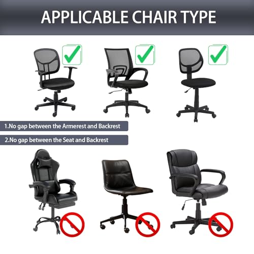 Stretch Jacquard Office Chair Cover with Armrest Covers, Removable Washable Desk Chair Cover, Anti-dust Seat Cushion Protectors -Seat + Backrest, Dark Grey - color: Dark Grey, size: Chair Seat + Backrest + Armrest Cover