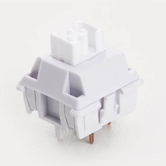 OOCTPK Chilkey WS White Silent Linear Mechanical Keyboard Lubed Switches, 5-Pin 45gf Quiet Pre-Lubed Switches with Standard MX Structure (35pcs) - color: WS Switches-Silent Linear-35pcs