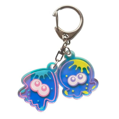 Game Squid Acrylic Keychain Set Anime Figure Pendant Keyrings Novelty Party Gift for Fans Boys Girls Women - color: Purple Squid Keyring