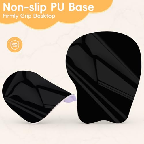 Mouse Pad with Wrist Rest Ergonomic Mouse Pad with Comfortable M-Shape Pain Relief Wrist Support Non-Slip PU Base Mousepad for Laptop, Office & Home (Gradient Yellow) - color: Gradient Yellow
