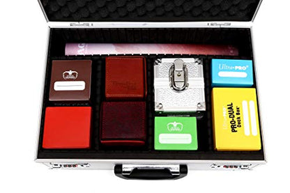 TC-A5 Black Lockable Storage Case with Sliding Divider Walls for TCG, Deck Box, Card Games, MTG, Magic, FaB, YGO, FaB, Dominion, Board Games