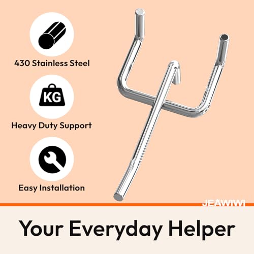 JEAWIWI 50 Pack 2 Inch Metal Pegboard Hooks, Fit 1/4 in and 1/8 in Peg Board Organizer Accessories, for Hanging Storage, Garages, Tool Sheds, Basements - size: 2IN 50PCS