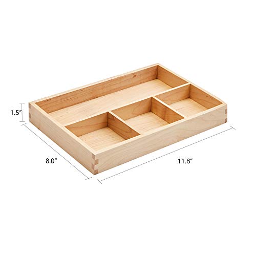 pandapark Wood Organizer Tray,Black Walnut,Desk & Drawer Storage Box (Maple Master) - color: Maple Master-4
