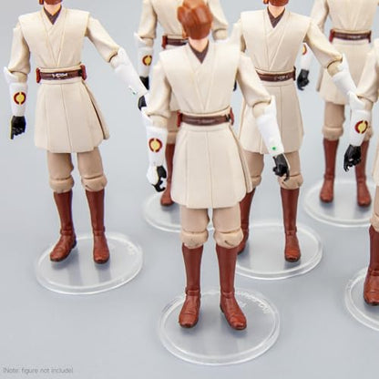 50 Pieces Round Clear Action Figure Display Stands Compatible with 3.75” MODERN Star Wars / MODERN Gi Joe / Marvel Legends Figure toy (Fit For 3.75 inch Modern SW/GI JOE/ML(37.5MM)) - color: Fit For 3.75 inch Modern SW/GI JOE/ML(37.5MM)