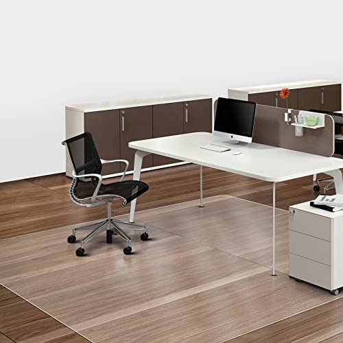 SALLOUS Chair Mat for Hard Floors, 60" x 75" Office Chair Mat for Hard Surface, Vinyl Floor Mat for Gaming Chairs, Multi-Purpose Floor Protector Desk Mat for Home Office (Clear) - color: Clear (for Hard Floor), size: 60" x 75" (for hard floor)