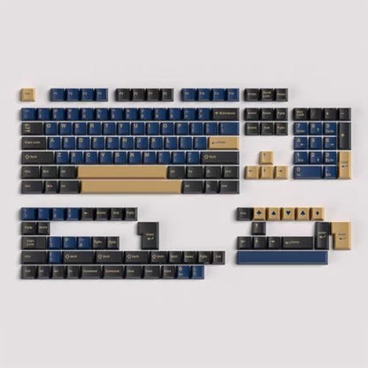 Sumgsn 163 Keys Double Shot Keycaps Cherry Profile Blue Samurai Keycaps for 61/64/87/104/108 Cherry Mx Switches ISO ANSI Layout Mechanical Keyboard - color: Blue Samurai Keycaps