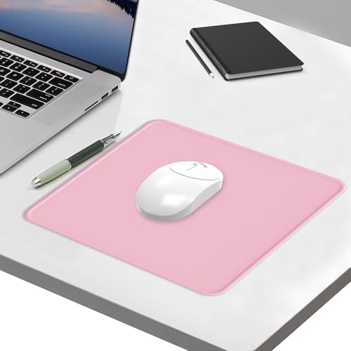 eulps Mouse Pad with Stitched Edge, Multiple Patterns Computer Mouse Pads with Non-Slip Rubber Base, Washable Cloth Mousepad, for Gaming, Laptop, PC (Pink) - color: 04Pink