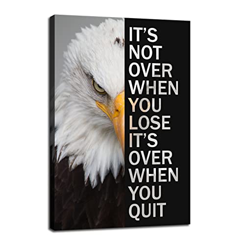 WYJZDZQ8 Animal Motivational Canvas Office Print Wall Art Eagle Inspirational Picture Animal Poster Painting Modern Inspiring Artwork for Home Living Room Office Decor Ready to Hang [12''W x 18''H] - color: Inspirational-8, size: 18"L x 12"W