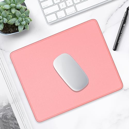 Hsurbtra Mouse Pad, Premium-Textured Square Mousepad 10.2 x 8.3 Inch, Stitched Edge Anti-Slip Waterproof Rubber Pretty Cute Computer Mat for Office Gaming Laptop Women Kids Warm Pink - color: Rose Gold, size: Square Mousepad (10.2" x 8.3")