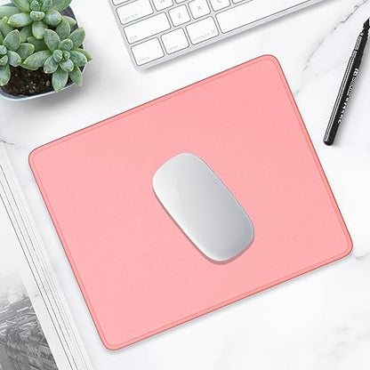 Hsurbtra Mouse Pad, Premium-Textured Square Mousepad 10.2 x 8.3 Inch, Stitched Edge Anti-Slip Waterproof Rubber Pretty Cute Computer Mat for Office Gaming Laptop Women Kids Warm Pink - color: Rose Gold, size: Square Mousepad (10.2" x 8.3")