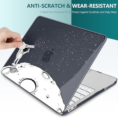 DONGKE Compatible with MacBook Neo 13 Inch Case 2026 A3404 A18 Pro chip & Touch ID, Plastic Hard Shell with Keyboard Cover, Screen Protector & Dust Plugs, Astronaut - color: Astronaut