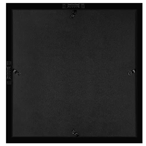 Americanflat 11x11 Shadow Box Frame with Shatter-Resistant Glass - Silhouette Collection - Large Shadow Box Display Case for Tabletop and Wall Display - Black with Soft Felt Back - color: Black, size: 11x11