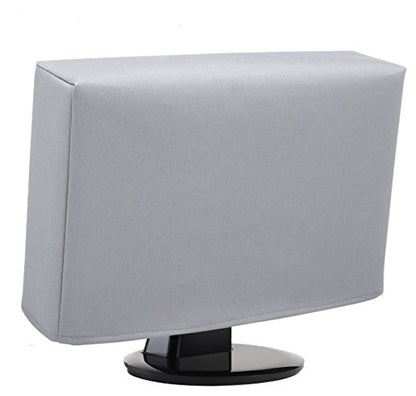 LCD Computer Monitor Dust Cover / Flat Screen Protector [Antistatic, Water Resistant, Heavy Duty Fabric, Silver] by DigitalDeckCovers (Fits 17-19" LCD) - size: Fits 17" to 19" LCD