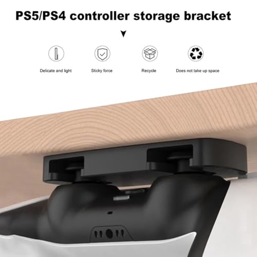 Gamepad Collect Holder Bracket for PS4 PS5 Controller Game Controller Hanger Holder, Under Table Hanging Storage Rack