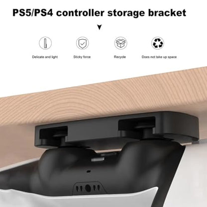 Gamepad Collect Holder Bracket for PS4 PS5 Controller Game Controller Hanger Holder, Under Table Hanging Storage Rack