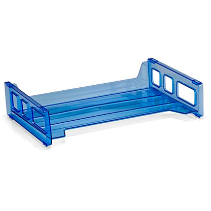 Officemate Blue Glacier Side Load Letter Tray, Transparent Blue (23218)
