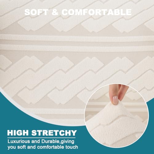 KRFOONN Club Chair Slipcover 2 Piece Stretch Jacquard Round Barrel Chair Covers Removable Tub Chair Slipcover with Elastic Bottom Chair Coverings Furniture Protector Cover for Living Room, T3 - color: Color T3