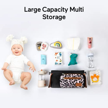 Large Stroller Organizer by Momcozy - color: Leopard