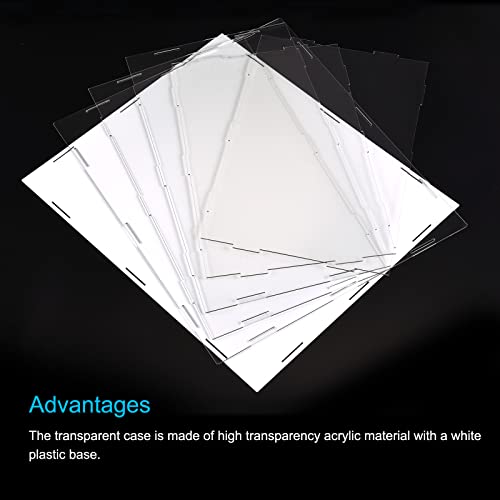 MECCANIXITY Acrylic Display Case Box Clear Dustproof Protection Showcase 14.1x12.2x8.3 Inch for Collectibles Display - size: 14.1x12.2x8.3 Inch