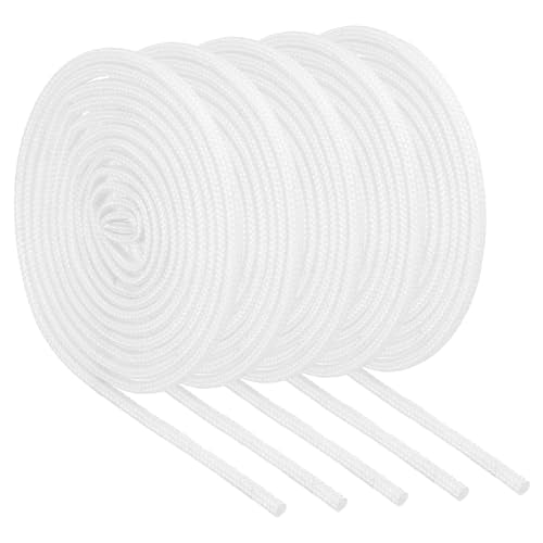 MECCANIXITY 5Pcs Wire Insulation Braid Fire Sleeve,3.28Ft-2mm ID White, High Temp Silicone Coated Fiberglass Sleeving for Automotive Hose Lines Electrical Wiring - color: White, size: 3.28Ft-2mm