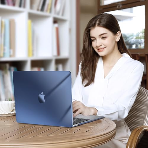 MOSISO Compatible with MacBook Air 13 inch Case M1 2021 2020 2019 2018 Release A2337 A2179 A1932 Touch ID, Plastic Hard Shell Cover&Keyboard Cover for MacBook Air 13.3 inch Case M1, Crystal Midnight - color: Crystal Midnight