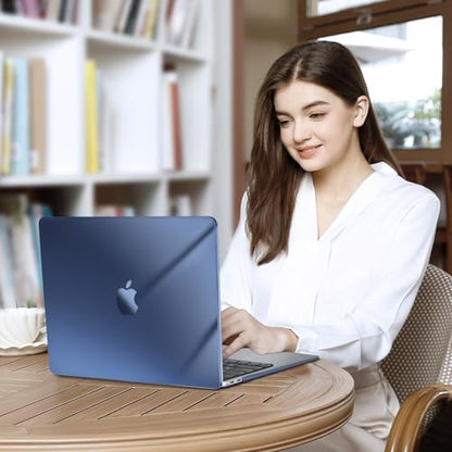 MOSISO Compatible with MacBook Air 13 inch Case M1 2021 2020 2019 2018 Release A2337 A2179 A1932 Touch ID, Plastic Hard Shell Cover&Keyboard Cover for MacBook Air 13.3 inch Case M1, Crystal Midnight - color: Crystal Midnight