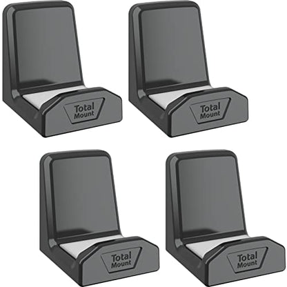 TotalMount Controller Wall Stands (4 Pack) with Non-Slip Pads & Removable Adhesive for Xbox, PS5, PS4, and Nintendo – These Premium Holders Won’t Damage Your Wall with Screws or Permanent Adhesive - color: Premium Black – Four Pack