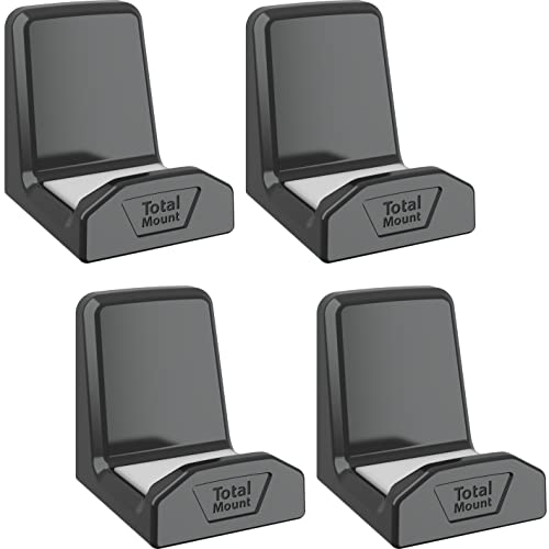 TotalMount Controller Wall Stands (4 Pack) with Non-Slip Pads & Removable Adhesive for Xbox, PS5, PS4, and Nintendo – These Premium Holders Won’t Damage Your Wall with Screws or Permanent Adhesive - color: Premium Black – Four Pack