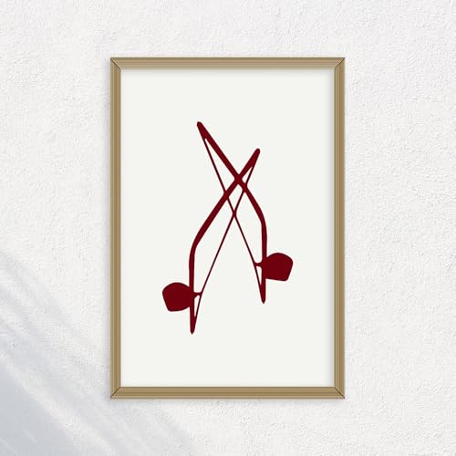 (unframed) Wall Art Print Of Berimbau, Capoeira, Brail, Instrument, Marcial Arts 2 - Eco-friendly Poster, Custom Decor For Home, Office, Bedroom, Bath Room, Living Room, (10x8 IN) - 102238RE - color: BURGUNDY, size: 8x10 Inch