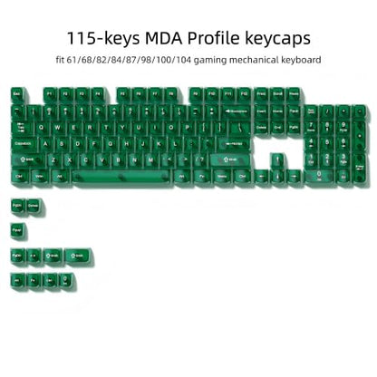 dagaladoo Clear keycaps,Transparent Keyboard keycaps,Jelly Key caps Set,Shine Through keycap，MDA Profile Keyboard caps for Mx Switches Mechanical Keyboard(Dark Green) - color: Dark Green