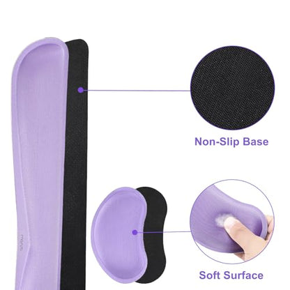 MOSISO Keyboard Mouse Pad Set, Gaming Mouse Pad&Keyboard Wrist Rest&Wrist Rest, Ergonomic Wristrests with Memory Foam Home Office Easy Typing Cushion Non-Slip Mousepad, Purple - color: Purple