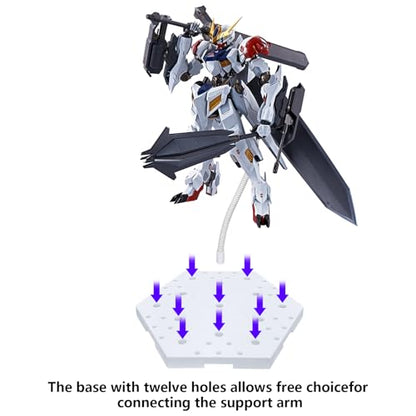 3Pcs Action Figure Stand Hobby Display stand, Model Display Stands with Adjustable Serpentine Arm Compatible with Gundam HG RG BB SD SHF 1/144 Scale Figures Model