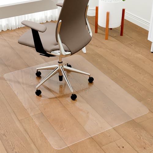 100pointONE Office Chair Mat for Hardwood Floors, Easy Glide Office Mats for Rolling Chairs, Clear Rolling Chair Mat for Hardwood 36" x 48" - color: Clear, size: 36" x 48" Rectangular