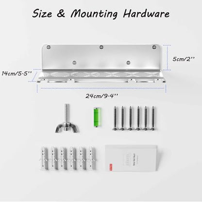 ZHGM Wall Mount Kit for PS5 Slim/Pro/PS5 Original Console & Controllers | Metal Wall Shelf for Playstation 5 Disc & Digital, Enhance Heat Dissipation, Space Saving & Stable Vertical Bracket, Silver - color: Silver