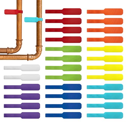 Cable Labels - Wrap-It Storage - Large, Multi-Color (30-Pack) - Colorful Labels for Basement and Office Organizing - color: Assorted Colors, size: Large