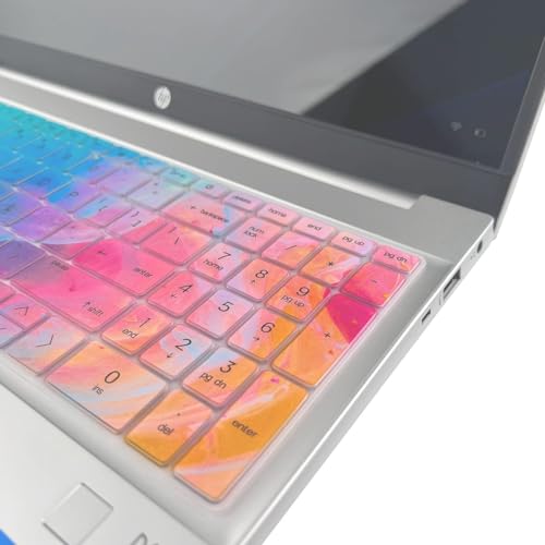 Colorful Keyboard Cover for HP Pavilion & HP 17.3" Laptop 17t 17z 17-cn 17-cp Series 17z-cp200/cp300 17t-cn300 17t-cn000/cn200 17-cp3005dx 17-cp3055cl 17-cn2083dx 17-cn3003dx 17-cn4153cl 17-cn4065cl - color: Colorful(Regular Letters)