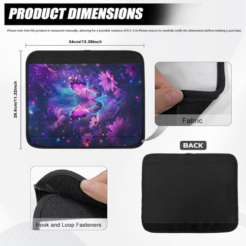 Wheelchair Armrest Covers Butterfly Purple Wheel Chair Accessories Adults 2 Pack Wheelchair Arm Pads for Office Transport Chair Pressure Relief - color: Butterfly Purple