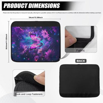 Wheelchair Armrest Covers Butterfly Purple Wheel Chair Accessories Adults 2 Pack Wheelchair Arm Pads for Office Transport Chair Pressure Relief - color: Butterfly Purple