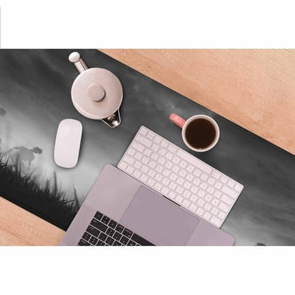 Creepy Zombies Gaming Mouse Pad Haunted Field Eerie Landscape Halloween Large Mousepad Desk Keyboard Mat for PC,Home,Office 35.4"X15.7" - color: Creepy zombies