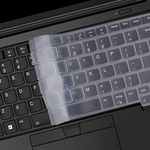 Keyboard Cover for 2024 2023 Lenovo Thinkpad x1 Carbon Gen 11/10 14", ThinkPad T14 T14s L14 P14s Gen 5/Gen 4/Gen 3, X1 Yoga Gen 8/7, E14 Gen 6/5 (Not Fit T14 L14 P14s Gen 2 1, E14 Gen 4/3) - color: Clear