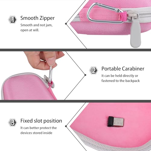 co2CREA Hard Case Replacement for Logitech MX Master 4 / Master 3S / 3 Wireless Performance Mouse (Pink Case) - color: Pink Case, style: For Master 4/3S/3
