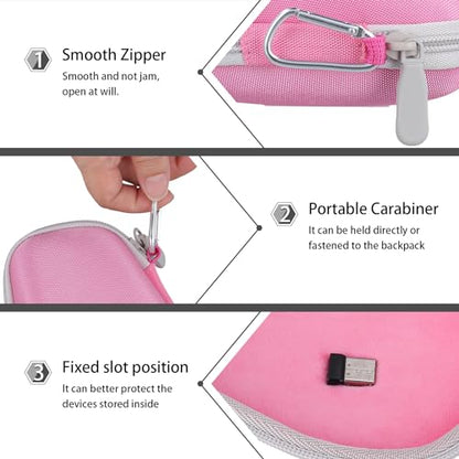 co2CREA Hard Case Replacement for Logitech MX Master 4 / Master 3S / 3 Wireless Performance Mouse (Pink Case) - color: Pink Case, style: For Master 4/3S/3